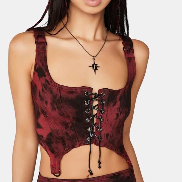 Darker Wavs red corset - Picture 3 of 3